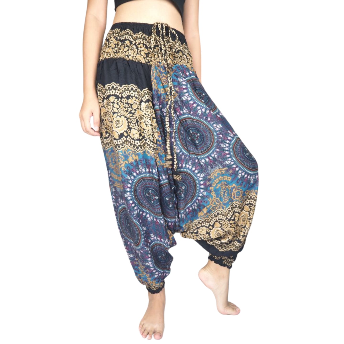 Clock nut  Unisex Aladdin drop crotch pants in Brown PP0056 020067 03