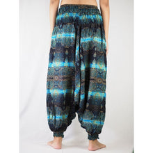 Load image into Gallery viewer, Paisley Buddha Unisex Aladdin drop crotch pants in Blue PP0056 020002 05