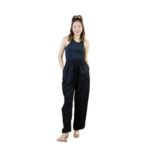 Solid Color Unisex Drawstring Wide Leg Pants in Black PP0216 020000 10