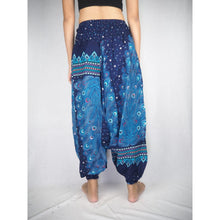 Load image into Gallery viewer, Peacock Heaven Unisex Aladdin drop crotch pants in Navy PP0056 020058 03