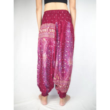Load image into Gallery viewer, Peacock Unisex Aladdin drop crotch pants in Dark Red PP0056 020008 02