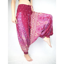 Load image into Gallery viewer, Peacock Unisex Aladdin drop crotch pants in Dark Red PP0056 020008 02