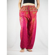 Load image into Gallery viewer, Peacock Unisex Drawstring Genie Pants in Pink PP0110 020008 01