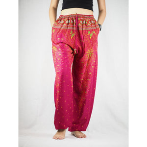 Peacock Unisex Drawstring Genie Pants in Pink PP0110 020008 01