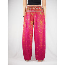 Load image into Gallery viewer, Peacock Unisex Drawstring Genie Pants in Pink PP0110 020008 01