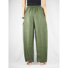 Load image into Gallery viewer, Solid Color Unisex Drawstring Genie Pants in Olive PP0110 020000 13