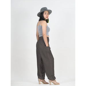 Solid color 0 women harem pants in Dark Brown PP0004 020000 16