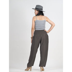 Solid color 0 women harem pants in Dark Brown PP0004 020000 16