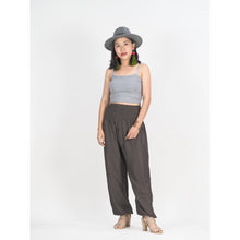 Load image into Gallery viewer, Solid color 0 women harem pants in Dark Brown PP0004 020000 16