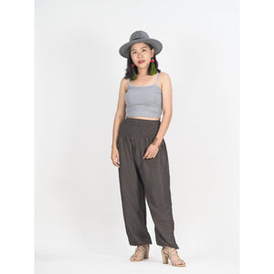 Solid color 0 women harem pants in Dark Brown PP0004 020000 16