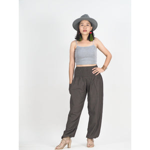 Solid color 0 women harem pants in Dark Brown PP0004 020000 16