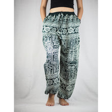 Load image into Gallery viewer, Urban Print Unisex Drawstring Genie Pants in Green PP0110 020001 05