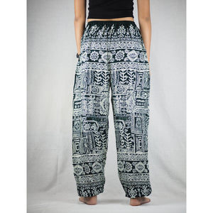 Urban Print Unisex Drawstring Genie Pants in Green PP0110 020001 05