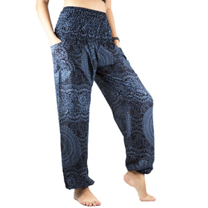 Monotone Mandala 31 men/women harem pants in Black PP0004 020031 05