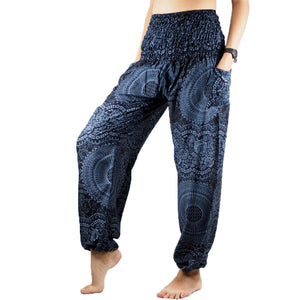 Monotone Mandala 31 men/women harem pants in Black PP0004 020031 05