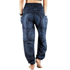 Monotone Mandala 31 men/women harem pants in Black PP0004 020031 05