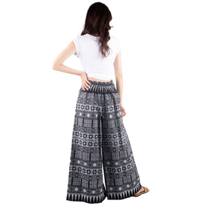 Greek Boho Unisex Cotton Palazzo pants in Black PP0076 010040 01