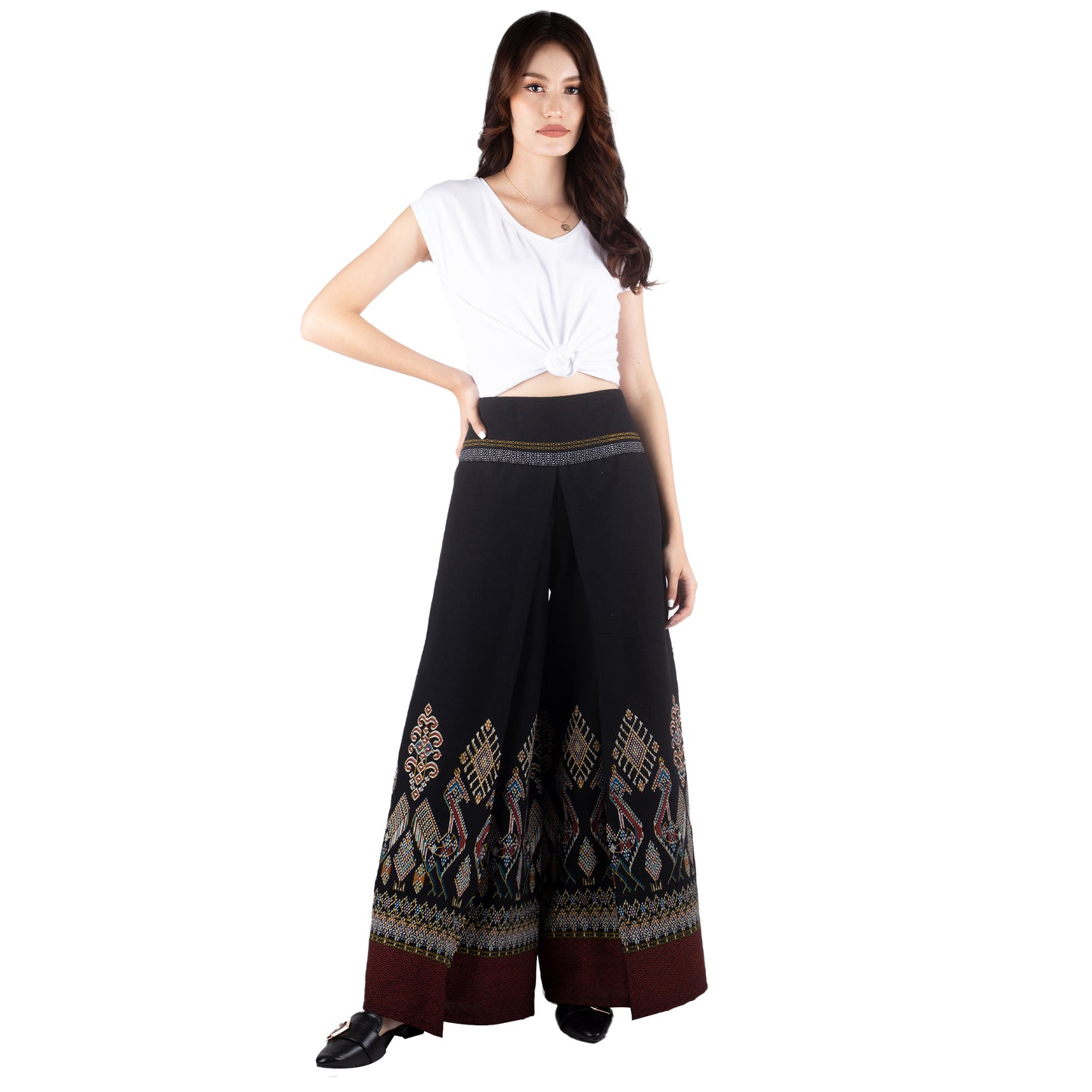 Colorful Mat Mee Women Palazzo pants in Black PP0076 010088 01