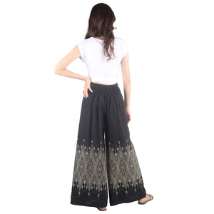 Thai Royal Unisex Cotton Palazzo pants in Black PP0076 010093 01