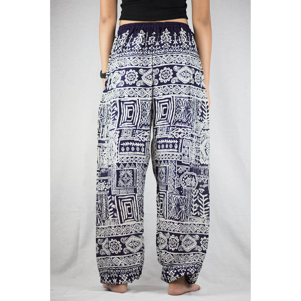 Urban Print Unisex Drawstring Genie Pants in Purple PP0110 020001 03