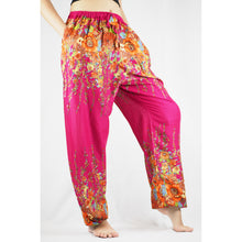 Load image into Gallery viewer, Floral Royal Unisex Drawstring Genie Pants in Pink PP0110 020010 04