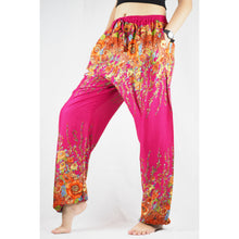 Load image into Gallery viewer, Floral Royal Unisex Drawstring Genie Pants in Pink PP0110 020010 04