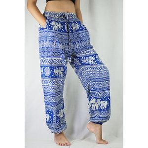 Elephant Temple Unisex Drawstring Genie Pants in Bright Blue PP0110 020014 06