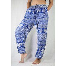 Load image into Gallery viewer, Elephant Temple Unisex Drawstring Genie Pants in Bright Blue PP0110 020014 06