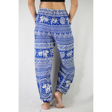 Load image into Gallery viewer, Elephant Temple Unisex Drawstring Genie Pants in Bright Blue PP0110 020014 06