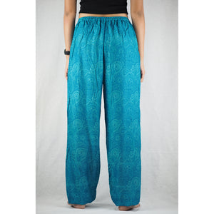 Paisley Mistery Unisex Drawstring Genie Pants in Blue PP0110 020016 04