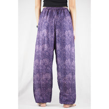 Load image into Gallery viewer, Paisley Mistery Unisex Drawstring Genie Pants in Purple PP0110 020016 08