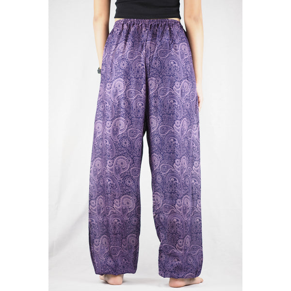 Paisley Mistery Unisex Drawstring Genie Pants in Purple PP0110 020016 08