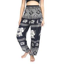Load image into Gallery viewer, Pirate elephant 23 men/women harem pants in Black PP0004 020023 01