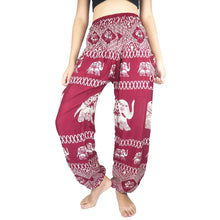Load image into Gallery viewer, Pirate elephant 23 women harem pants in Red PP0004 020023 02