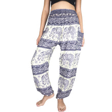 Load image into Gallery viewer, Cute elephant 27 women harem pants in Navy PP0004 020027 05