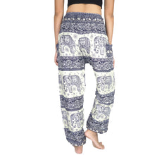 Load image into Gallery viewer, Cute elephant 27 women harem pants in Navy PP0004 020027 05