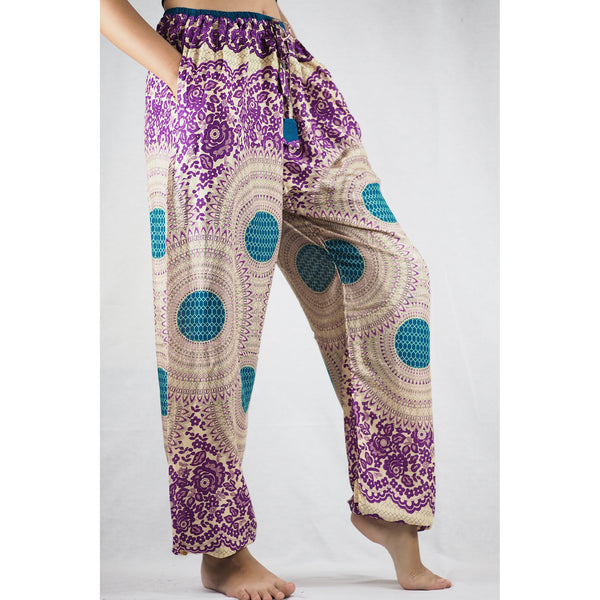 Tone mandala Unisex Drawstring Genie Pants in Purple PP0110 020032 01