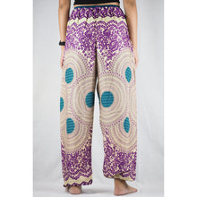 Load image into Gallery viewer, Tone mandala Unisex Drawstring Genie Pants in Purple PP0110 020032 01