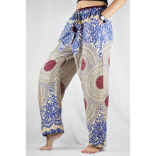 Load image into Gallery viewer, Tone mandala Unisex Drawstring Genie Pants in Navy PP0110 020032 04