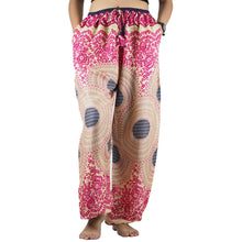 Load image into Gallery viewer, Tone mandala Unisex Drawstring Genie Pants in Pink PP0110 020032 05