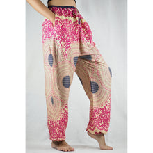 Load image into Gallery viewer, Tone mandala Unisex Drawstring Genie Pants in Pink PP0110 020032 05