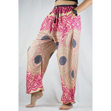 Load image into Gallery viewer, Tone mandala Unisex Drawstring Genie Pants in Pink PP0110 020032 05