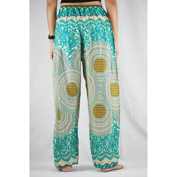 Tone mandala Unisex Drawstring Genie Pants in Ocean Green PP0110 020032 06