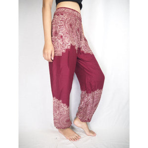 Floral mandala 36 women harem pants in Red PP0004 020036 05