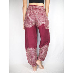 Floral mandala 36 women harem pants in Red PP0004 020036 05