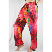 Load image into Gallery viewer, Tie dye Unisex Drawstring Genie Pants in Red PP0110 020037 01