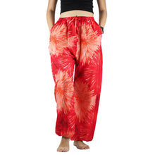 Load image into Gallery viewer, Tie dye Unisex Drawstring Genie Pants in Red PP0110 020038 01