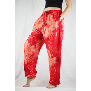 Tie dye Unisex Drawstring Genie Pants in Red PP0110 020038 01