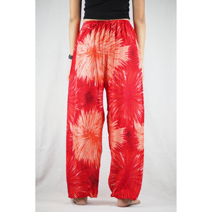 Tie dye Unisex Drawstring Genie Pants in Red PP0110 020038 01