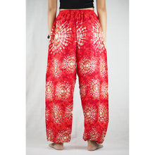 Load image into Gallery viewer, Tie dye Unisex Drawstring Genie Pants in Red PP0110 020039 01